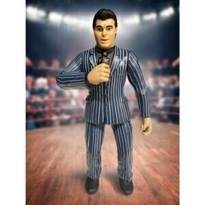 1999 Jakks WWE WWF Rare Shane McMahon Blue Pinstripe Suit Wrestling Figure w/Mic